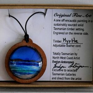 encaustic art pendant